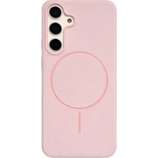 Fenza Samsung Galaxy S24 Uyumlu Içi Kadife Magsafe Wireless Şarj Özellikli Pembe Renkli Telefon Kılıfı