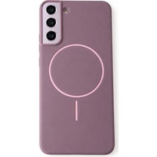 Fenza Samsung Galaxy S22 Plus Uyumlu Içi Kadife Magsafe Wireless Şarz Özellikli Gül Kurusu Renkli Telefon