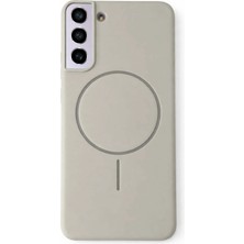 Fenza Samsung Galaxy S22 Plus Uyumlu Içi Kadife Magsafe Wireless Şarz Özellikli Taş Renkli Telefon Kılıfı