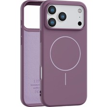 Fenza iPhone 17 Pro Max Uyumlu Içi Kadife Magsafe Wireless Şarj Özellikli Gül Kurusu Renkli Telefon Kılıfı