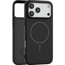 Fenza iPhone 17 Pro Max Uyumlu Içi Kadife Magsafe Wireless Şarj Özellikli Siyah Renkli Telefon Kılıfı