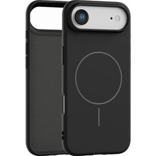 Fenza iPhone Air Uyumlu Içi Kadife Magsafe Wireless Şarz Özellikli Siyah Renkli Telefon Kılıfı