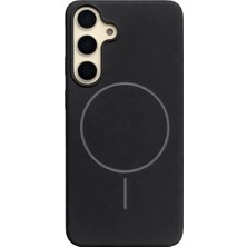 Fenza Samsung Galaxy S24 Plus Uyumlu Içi Kadife Magsafe Wireless Şarj Özellikli Siyah Renkli Telefon Kılıf