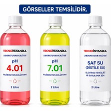 Tekno İstanbul pH 4.01 - 7.01 Saf Su Distile Su Kalibrasyon Sıvıları 2 Litre