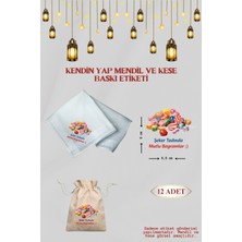 Burak Baskı Tasarım Şeker Tasarımlı Mendil ve Kese Baskı Kağıdı, Kumaşa Ütü ile Yapışan Dtf Transfer, Ramazan-Kurban Bayramı