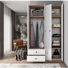 Gani Home Aura 4 Kapak 2 Çekmeceli Gardırop