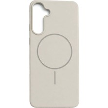 Fenza Samsung Galaxy S23 Fe Uyumlu Içi Kadife Magsafe Wireless Şarj Özellikli Taş Renkli Telefon Kılıfı