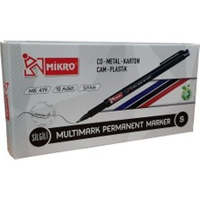 Mikro  CD DVD Kalemi Asetat Kalemi  Siyah S 12 Li