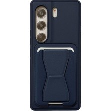 Teleplus Tecno Camon 40 Pro 5g Kılıf Tickart Kartlıklı Standlı Pu Kapak