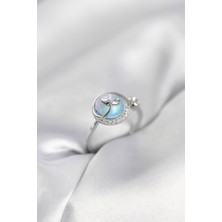 Lims Store Gümüş Renk Balık Kuyruğu Okyanus Model Kadın Yüzük