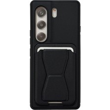 Teleplus Tecno Camon 40 Pro 5g Kılıf Tickart Kartlıklı Standlı Pu Kapak