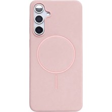 Fenza Samsung Galaxy S24 Fe Uyumlu Içi Kadife Magsafe Wireless Şarj Özellikli Pembe Renkli Telefon Kılıfı