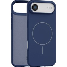 Fenza iPhone Air Uyumlu Içi Kadife Magsafe Wireless Şarz Özellikli Lacivert Renkli Telefon Kılıfı