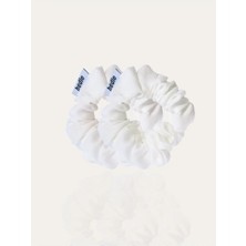 Hedie Alba Nuda %100 Cupro Vegan Ipek Scrunchie Toka - Saç Kırılma Karşıtı ve Anti-Statik