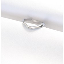 Lims Store Yassı Silver Renk Ayarlanabilir Yüzük