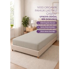 Days In Colours %100 Organik Pamuk Lastikli Çarşaf - 100x200 - Dolmabahçe Serisi