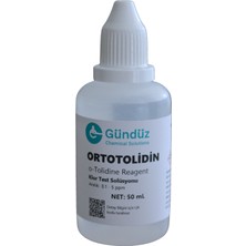 Gündüz Kimya Ortotolidin Solüsyonu I O-Tolidine Reagent I Suda Klor Test Solüsyonu