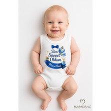 Babyden's Sünnet Kıyafeti Erkek Bebek Body %100 Pamuk – Ben Sünnet Oldum Maşallah Baskılı Zıbın –kolsuz Body