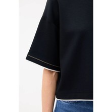 Love My Body Zincir Nakışlı Bluz Siyah 115L9961000