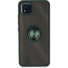 TeknoKapsül C11 2021 Kılıf Montreal Yüzüklü Silikon Kapak - Yeşil