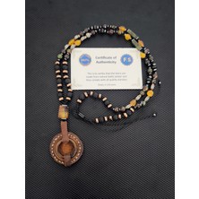 Tahrastone Deri Içine Gömme Akik -Yeşim Taşı-Damla Kehribar-Renkli Akik-Lav Taşı Doğaltaş Bohem Kolye Takı Aksesuar Erkek Kolye