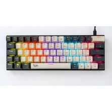 Gameagle %60 Rgb Mekanik Oyuncu Klavyesi Kırmızı Switch 61 Tuş Type-C Kablolu Türkçe Q Kompakt Aydınlatmalı Double Shot Sessiz Lineer Oyuncu Aksesuarı