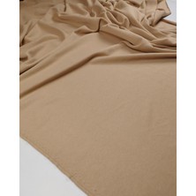 Kumaş Parça Sütlü Kahve Somon Arası Renkte Iki Ip Penye Kumaş 180X235CM