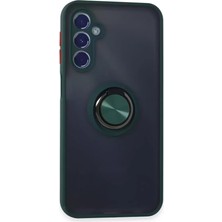 TeknoKapsül Galaxy M34 5g Kılıf Montreal Yüzüklü Silikon Kapak - Yeşil