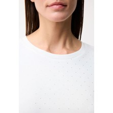 Love My Body Taş Detaylı Tshirt Kemik 175L9934000