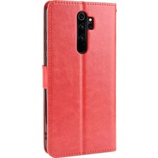 Alvera   Note 8 Pro Kılıf Trend S Plus Kapaklı Kılıf - Kırmızı