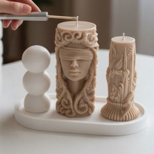 Natura Home Decor Dekoratif Mum ve Obje Seti 4 Parça