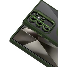 Alvera Joko Galaxy S25 Ultra Remim Lensli Magsafe Standlı Kapak - Koyu Yeşil