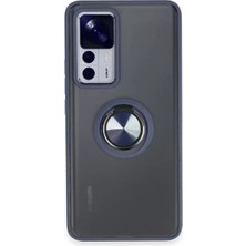 TeknoKapsül 12T Kılıf Montreal Yüzüklü Silikon Kapak - Lacivert