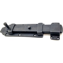 TeknoKapsül Antika Tarz Dekoratif Pirinç Yassı Kapı Sürgüsü - 55X215 Mm, Oksit