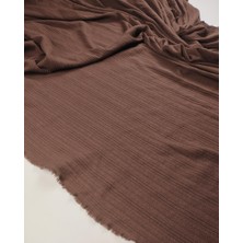 Kumaş Parça Kızıl Kahve Renkte Pamuklu Ince Örme En: 140CM