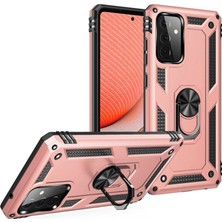 Alvera  Galaxy A72 Kılıf Sofya Yüzüklü  Kapak - Rose