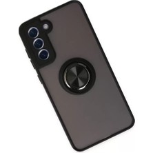 TeknoKapsül Galaxy S21 Fe Kılıf Montreal Yüzüklü Silikon Kapak - Siyah