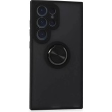 TeknoKapsül Galaxy S24 Kılıf Montreal Yüzüklü Silikon Kapak - Siyah