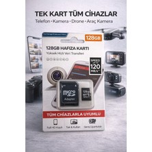 Zoli 128GB Micro Sd Hafıza Kartı 120MB/S,TELEFON,KAMERA,DRONE Uyumlu Sd Kart