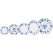 Le Coq Porcelaine Neos Anthiros – Beyaz & Mavi 6 Kişilik 30 Parça Luxury Yemek ve Servis Takımı – Avrupa Üretimi Ithal Porselen