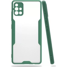 Olinea Galaxy A71 Kılıf Platin Silikon - Yeşil
