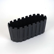 30 cm Renkli Akasya Saksı, Antrasit Çit Saksı, Bahçe Balkon Saksısı