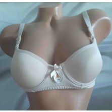 Shine Elagance Ten Rengi Süngerli Destekli Düz Renk Balenli Kadın Tek Sütyen