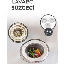 Çelik Lavabo Süzgeci 3 Adet