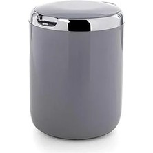 Calperia Gri Renkli Plastik Kapaklı 3 Lt Çöp Kovası, Pratik Kullanım