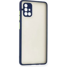 Olinea Galaxy A71 Kılıf Montreal Silikon Kapak - Lacivert