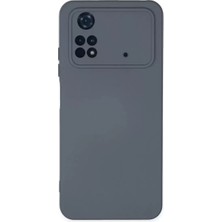 Olinea Poco M4 4g Kılıf Nano Içi Kadife Silikon - Gri