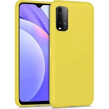 Olinea Redmi 9t Kılıf Nano Içi Kadife Silikon - Sarı