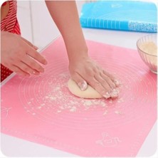 Hamur Açma Matı 40X50 Ölçülü Silikon  Pembe