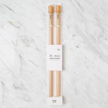 TeknoKapsül La Mia Whitewood 12 mm 36 cm Ahşap Örgü Şişi